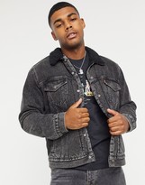 mens levi sherpa lined denim jacket
