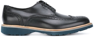 Ferragamo contrast sole brogues - men - Calf Leather/Leather/rubber - 8