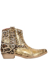 Thumbnail for your product : Baldan 30mm Leopard Printed Ponyskin Boots