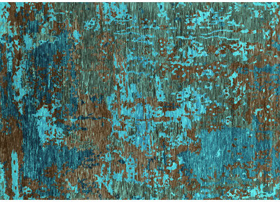 17 Stories Oriental Machine Woven Wool/Polyester Area Rug in Blue