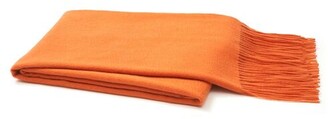 One Kings Lane Solid Cashmere Throw - Orange
