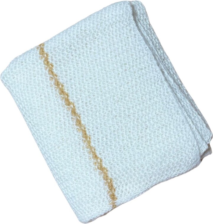 Heritagemoda Handmade Cream White Pure Alpaca Scarf