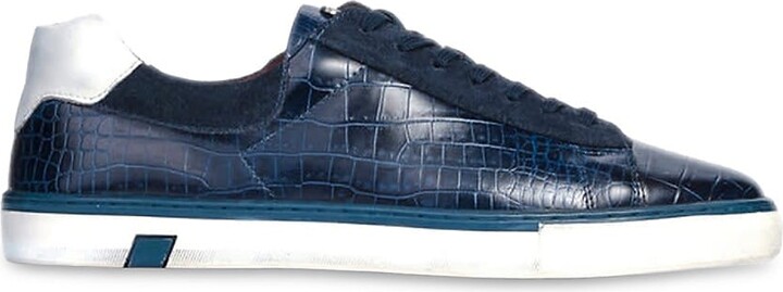 Carlos Santana Walker Embossed Leather Sneakers