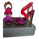 Thumbnail for your product : BCBGMAXAZRIA Purple Suede Sandals