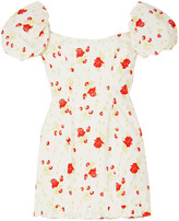 Thumbnail for your product : De La Vali Koko floral-print cotton-blend poplin mini dress