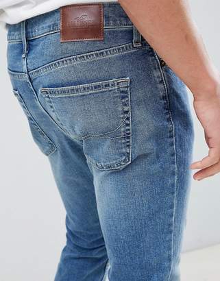 Hollister skinny stretch jeans in mid wash