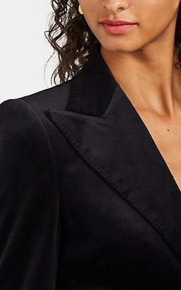 Dolce & Gabbana Women's Cotton Velvet One-Button Blazer - Black