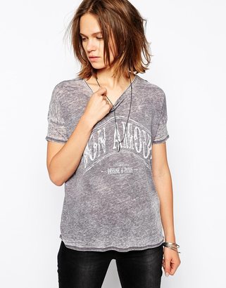 Zadig & Voltaire T-Shirt with Mon Amour Motif