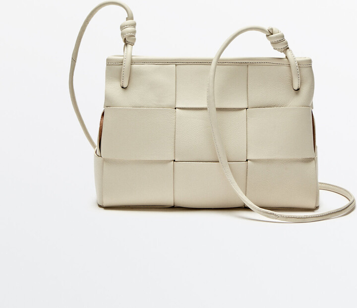 Massimo Dutti Braided Leather Crossbody Bag - ShopStyle