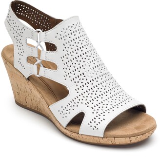janna perforated wedge sandal