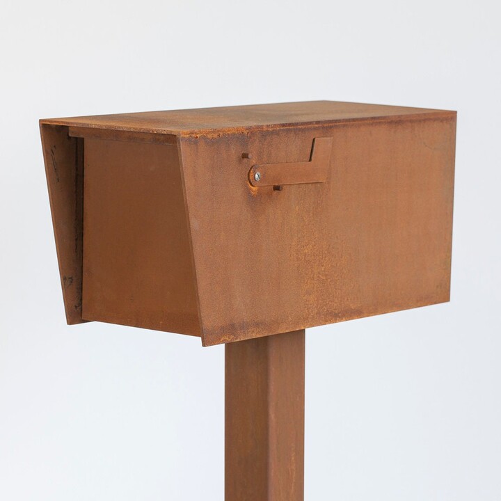 Etsy Dexter Modern Mailbox - Curbside Post Mount Mailbox Mid Century Outdoor Decor Metal With Option