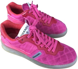 chanel high top sneakers pink