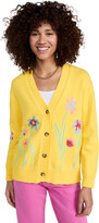 Thumbnail for your product : Mira Mikati Flower Embroidered V Neck Cardigan