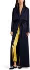 Lanvin-lanvin womens washed satin belted trench dress navy