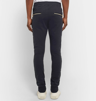 Balmain Slim-Fit Canvas-Panelled Stretch-Cotton Jersey Sweatpants