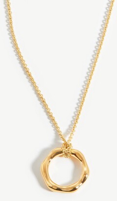 Mini Molten Pendant Necklace 18ct Gold Plated Vermeil