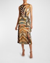 Thumbnail for your product : Santorelli Dorothy Animal-Print Self-Tie Midi Dress