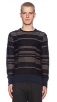 Thumbnail for your product : Wings + Horns Dusk Stripe Terry Crewneck