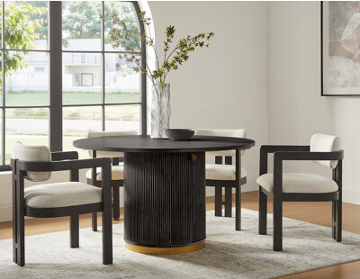 BestMasterFurniture 5 Pieces 52 Inch Round Dining Set