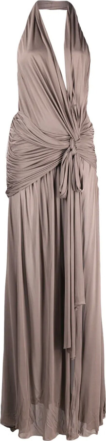 Blumarine Halterneck Backless Gown