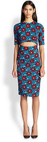 Thumbnail for your product : Suno Stretch Silk Cutout-Waist Dress