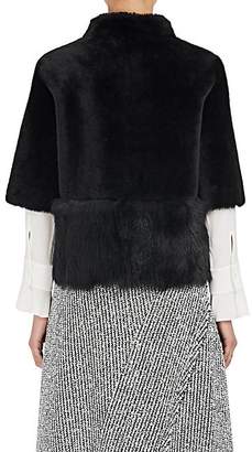 Barneys New York Women's Fur Crop Short-Sleeve Coat - Black
