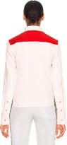 Thumbnail for your product : Calvin Klein Wool Twill Colorblocked Shirt in Pale Pink & Crimson | FWRD
