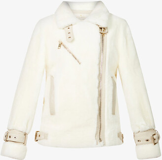 Ivory Shearling Jacket | ShopStyle