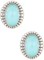 Thumbnail for your product : Lagos Sterling Silver Fluted Turquoise Oval Dome Earrings
