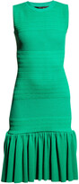 Thumbnail for your product : Oscar de la Renta Textured Stitch Flounce-Hem Dress