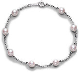 Thumbnail for your product : Mikimoto 5MM White Cultured Akoya Pearl & 18K White Gold Station Bracelet