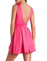 Thumbnail for your product : Charlotte Russe Double V Pleated Skater Dress