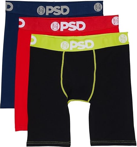 PSD Boxer Briefs 3-Pack (Multi/95/5 3 Pk Rednvyblk) Men's