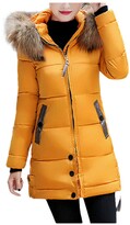 Thumbnail for your product : Singular Point Singular-Point Women's Winter Solid Color Outwear Comfortable Hooded Long Down Jacket Hooded Padded Puffer Parka Ladies Winter Jacket Coat Red