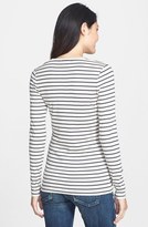 Thumbnail for your product : Caslon Long Sleeve Fine Ribbed Crewneck Tee (Regular & Petite)