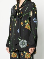 Thumbnail for your product : Lela Rose Floral Georgette Pussy-Bow Blouse