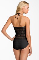 Thumbnail for your product : Robin Piccone 'Penelope' Crochet Overlay One-Piece Swimsuit