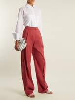 Thumbnail for your product : Palmer Harding High Rise Wide Leg Cotton Trousers - Womens - Pink