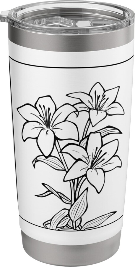Flower Wildflower Botanical Cottagecore Clothing Lily Flowers Botanical Wildflower Floral Lilies Stainless Steel Insulated Tumbler