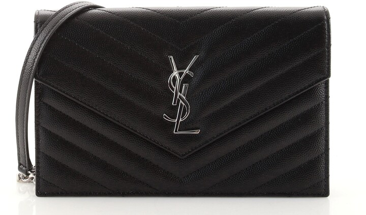 small monogram matelassé wallet on chain