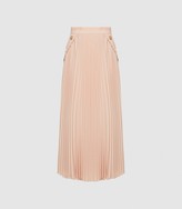 Thumbnail for your product : Reiss LINA PLEATED MINI SKIRT Nude