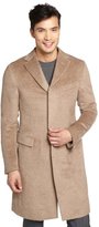 Thumbnail for your product : Zegna 2270 Zegna tan wool blend button down full length coat