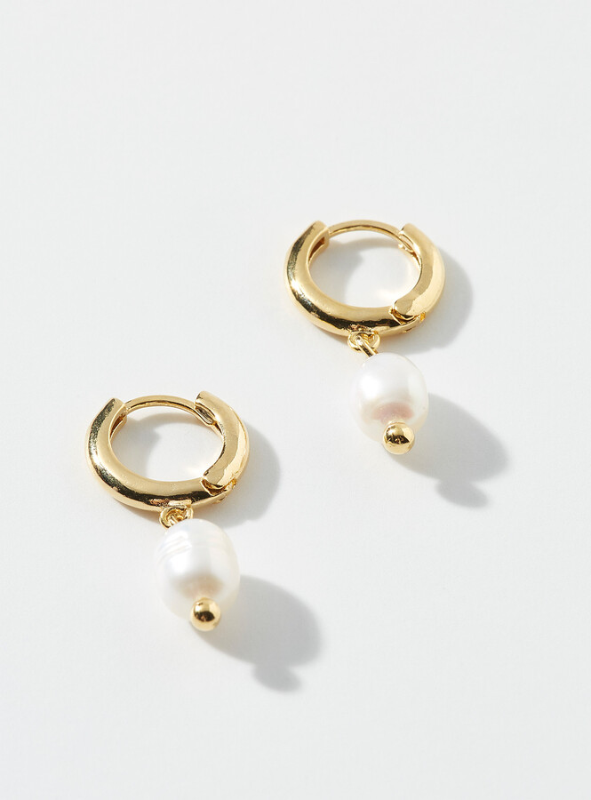 Simons Oversized pearl earrings ShopStyle