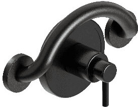 HealthCraft PLUS Corner Shelf 14" in Matte Black, Grab Bar for Bath and Shower Safety (500 lb. Capacity)