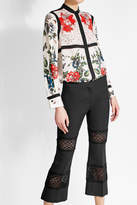 Thumbnail for your product : Alexander McQueen Wool and Silk Pants with Lace Panels