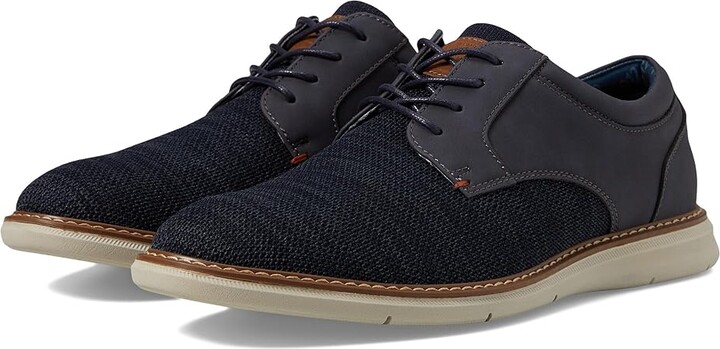 Nunn Bush Chase Knit Plain Toe Oxford Lightweight Breathable Versatile Lace Up Men's Shoes Navy : 7.5 M (D), Synthetic