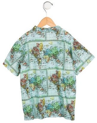 Rachel Riley Boys' Map Print Shirt
