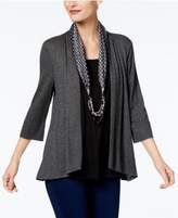 Thumbnail for your product : NY Collection Layered-Look Top & Beaded Scarf