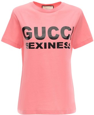 Gucci Logo Print Jersey T-shirt