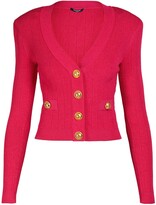 Thumbnail for your product : Balmain Viscose blend knit cropped cardigan